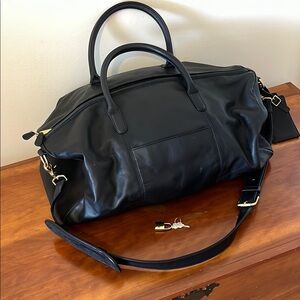 Coach Black Leather Travel Duffle